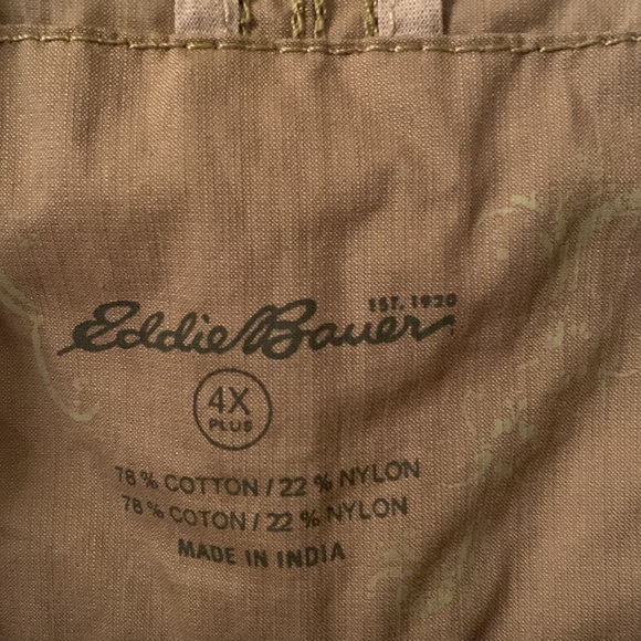 Eddie Bauer khaki utility jacket drawstring waist & hem large pockets size 4x - Picture 11 of 15